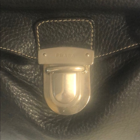 Prada authentic tessuto satchel black leather - Picture 3 of 8